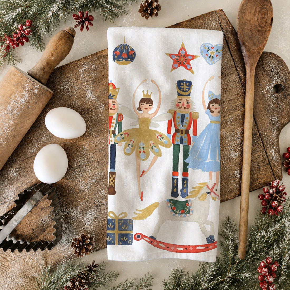 Nutcracker Blues Christmas Kitchen Towel