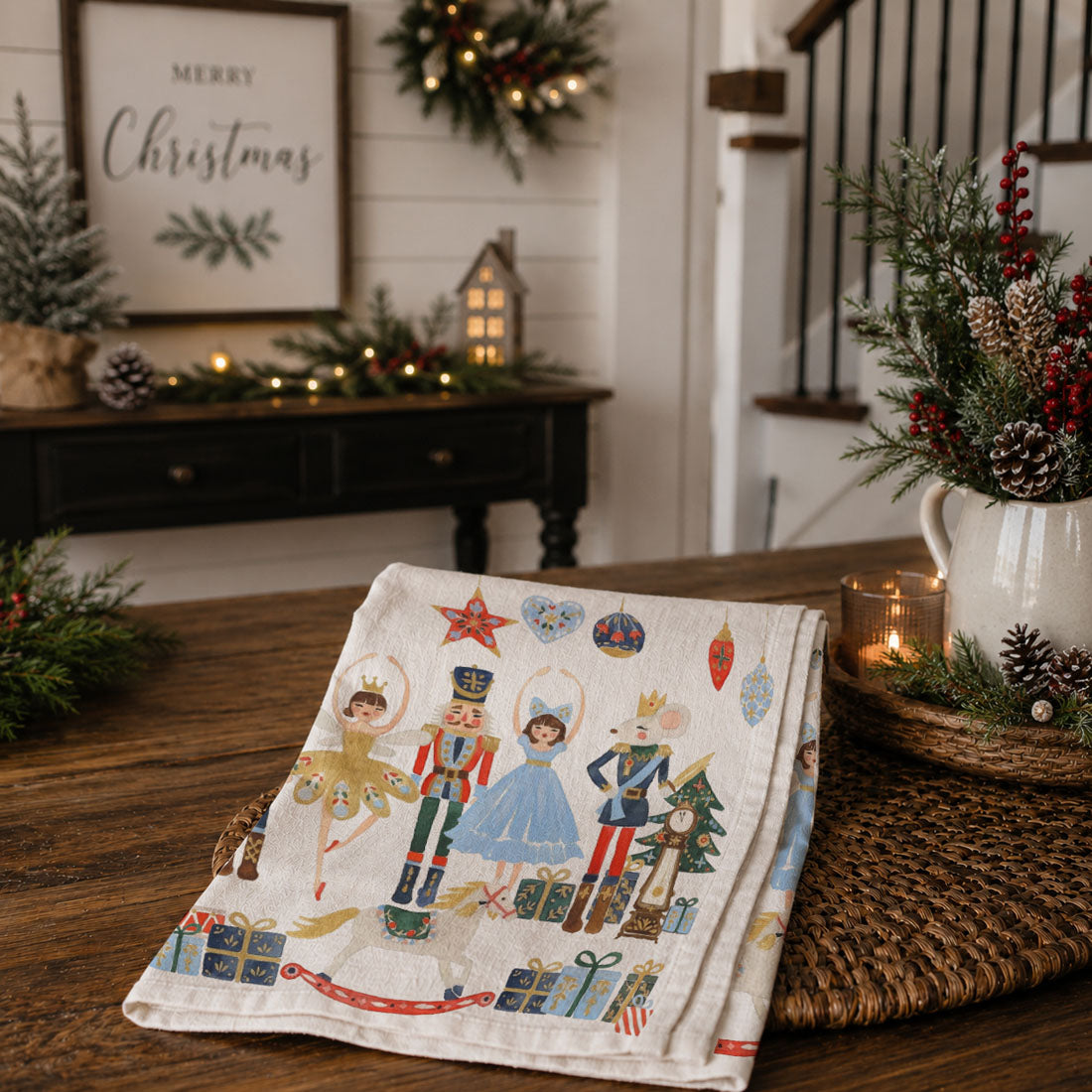Nutcracker Blues Christmas Kitchen Towel