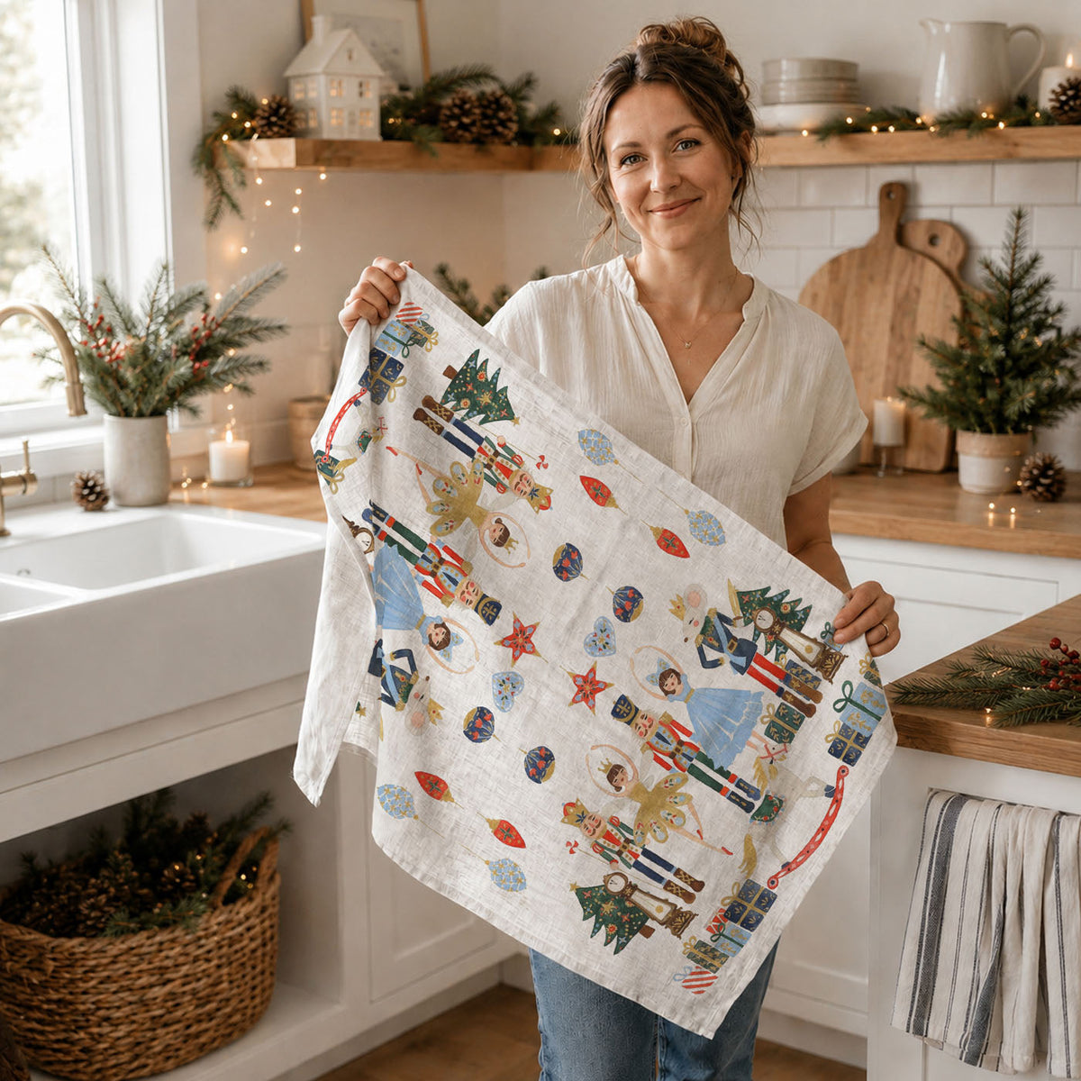 Nutcracker Blues Christmas Kitchen Towel