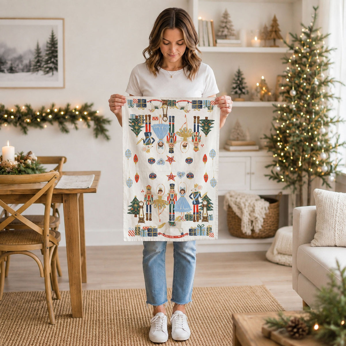 Nutcracker Blues Christmas Kitchen Towel