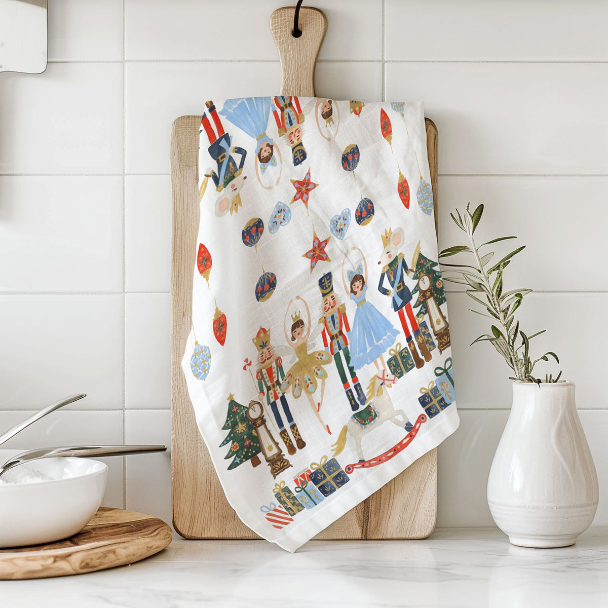 Nutcracker Blues Christmas Kitchen Towel