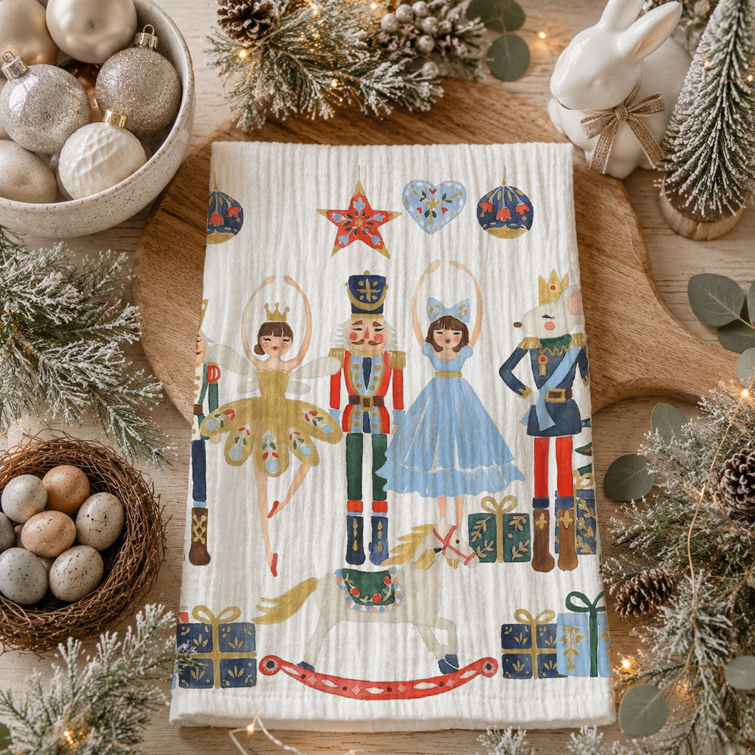 Nutcracker Blues Christmas Kitchen Towel