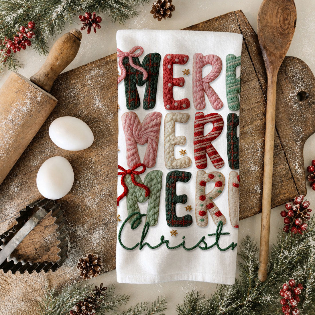 Nutcracker Pinks Christmas Kitchen Towel