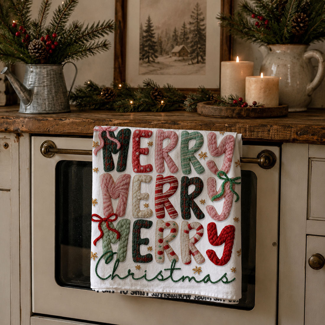 Nutcracker Pinks Christmas Kitchen Towel