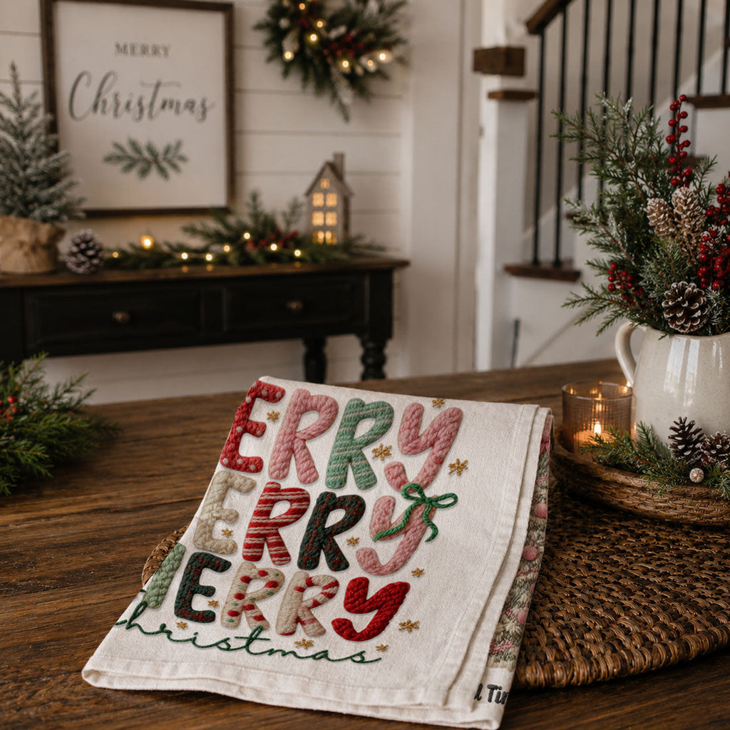 Nutcracker Pinks Christmas Kitchen Towel