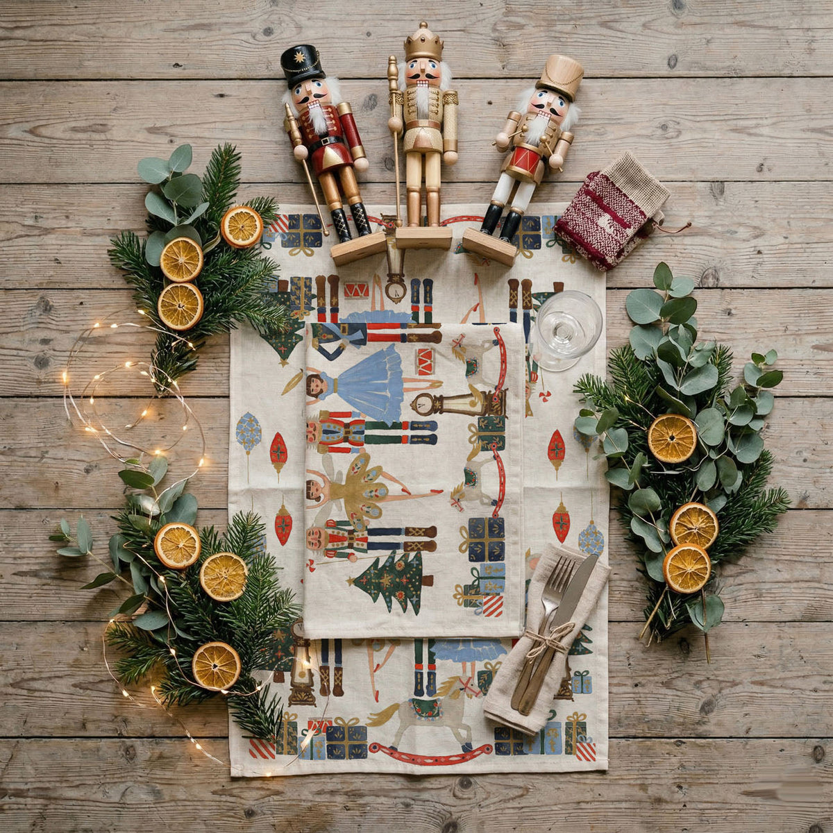 Nutcracker Blues Christmas Kitchen Towel