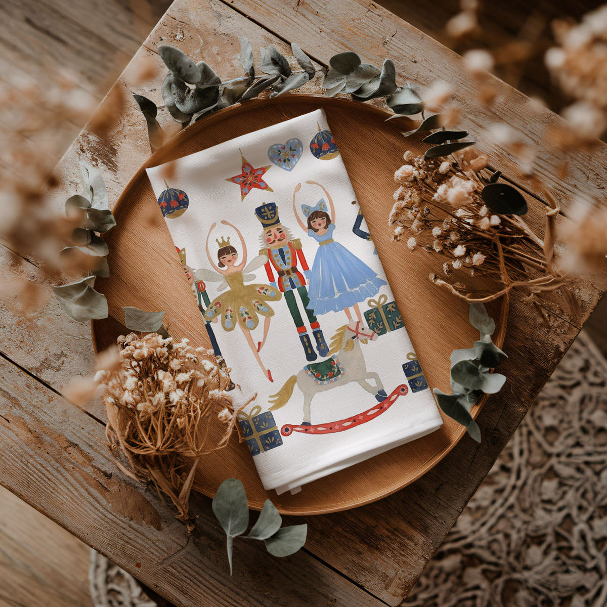 Nutcracker Blues Christmas Kitchen Towel