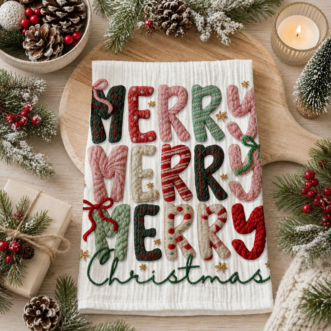 Nutcracker Pinks Christmas Kitchen Towel