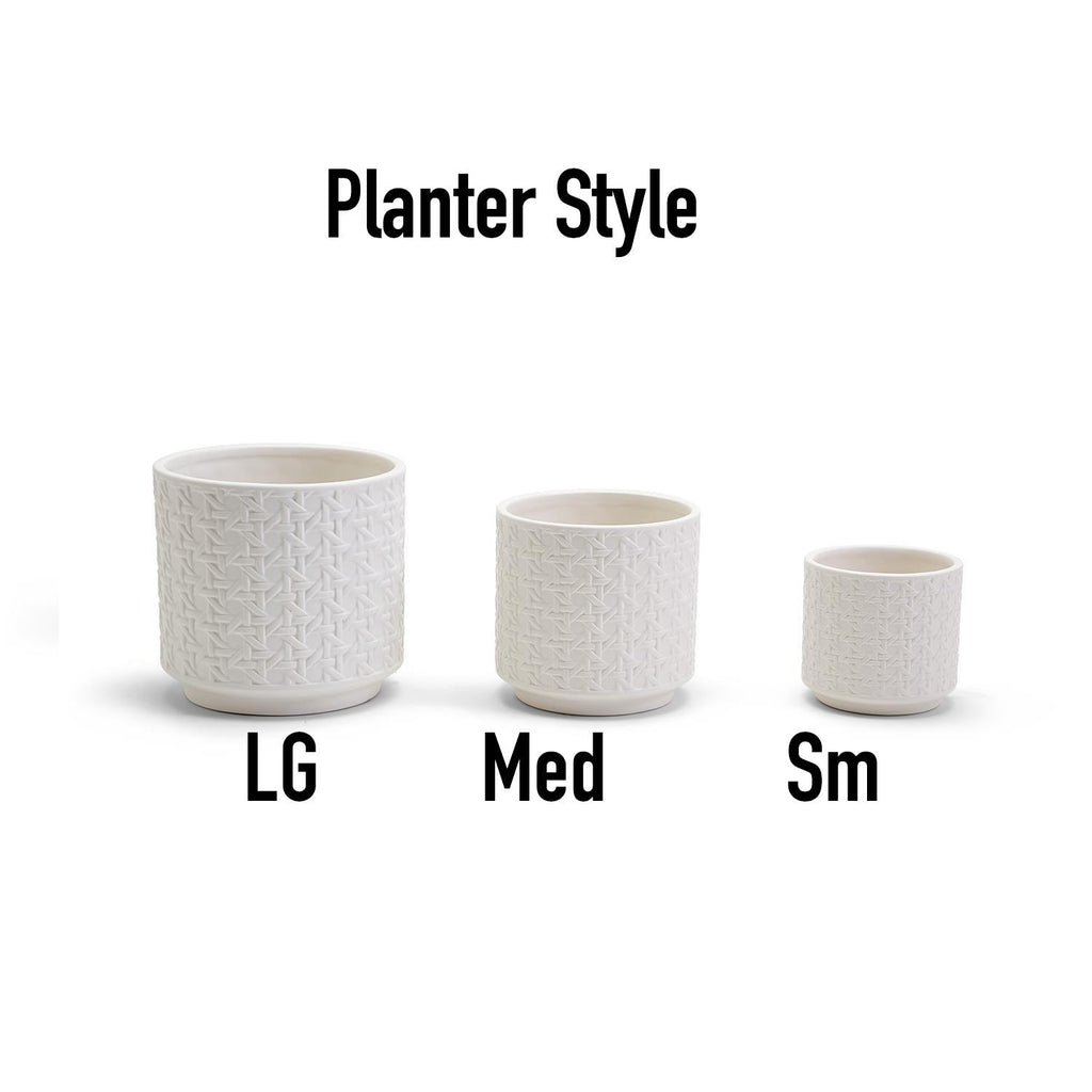 Cane-Webbing Pattern Planter — Individual or Set