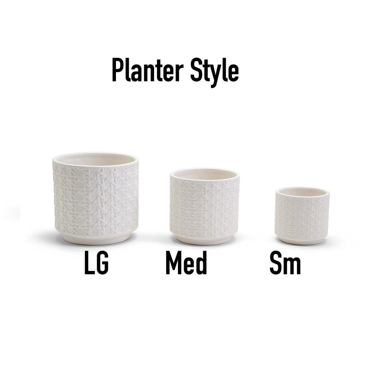 Cane-Webbing Pattern Planter — Individual or Set