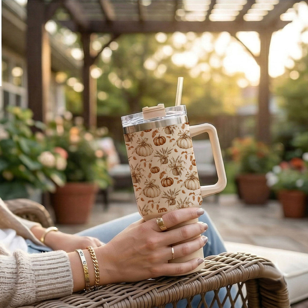 Rustic Pumpkins Insulated Tumbler — 40 oz