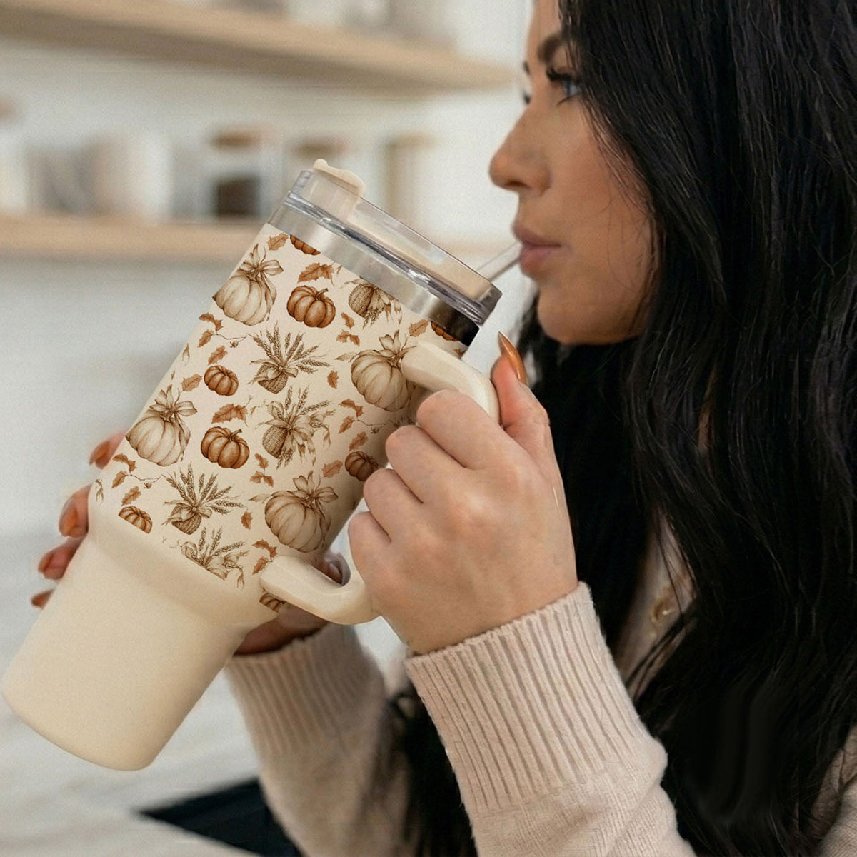 Rustic Pumpkins Insulated Tumbler — 40 oz
