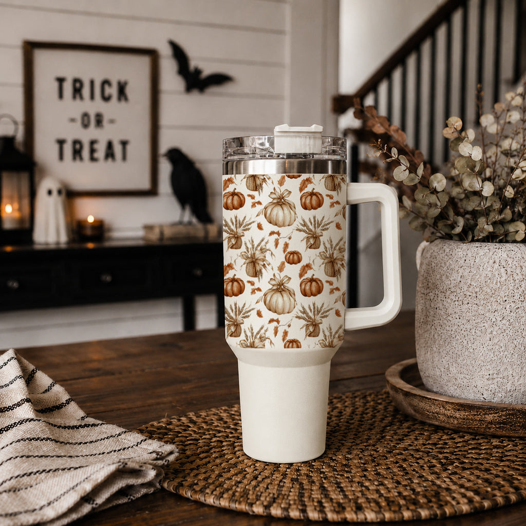 Rustic Pumpkins Insulated Tumbler — 40 oz