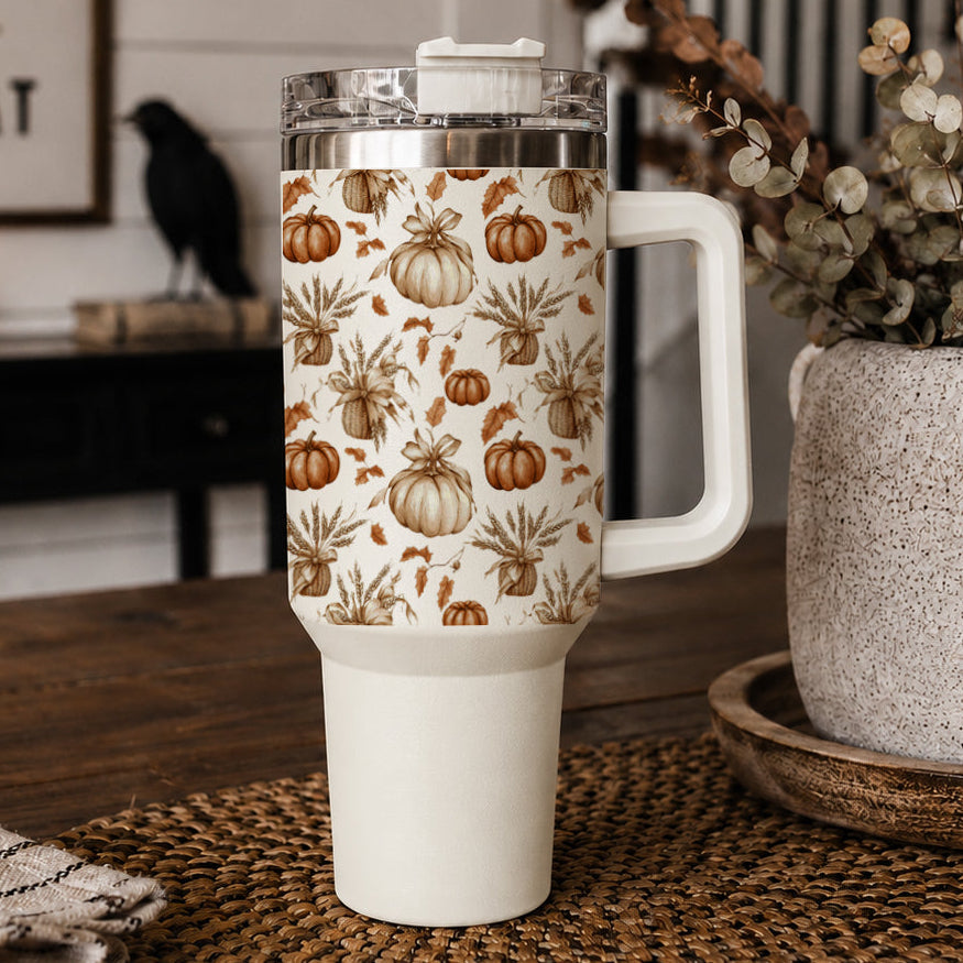 Rustic Pumpkins Insulated Tumbler — 40 oz