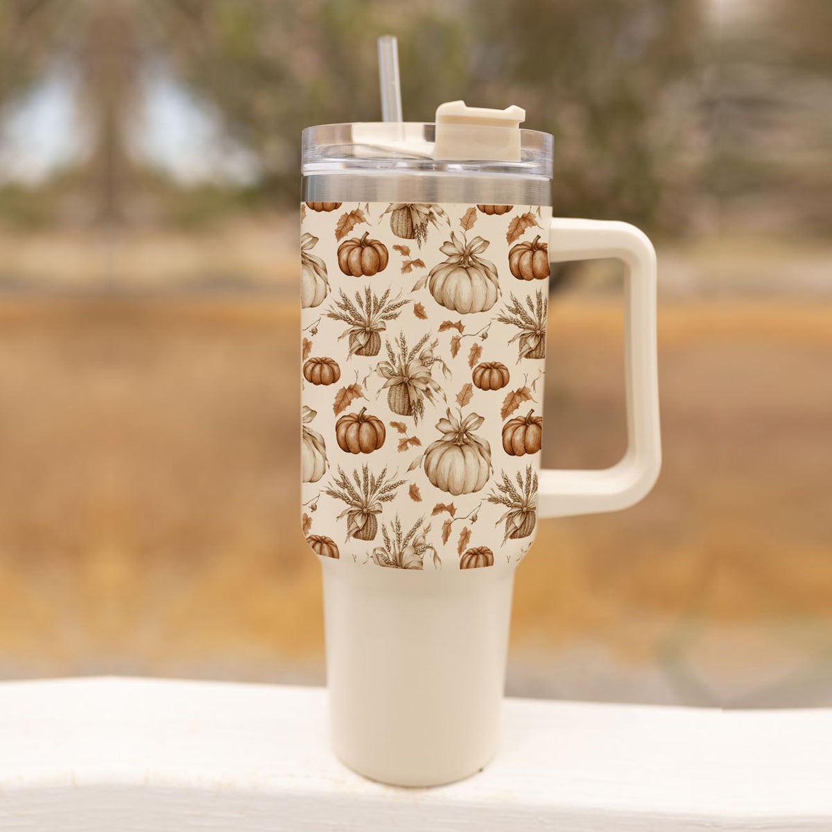 Rustic Pumpkins Insulated Tumbler — 40 oz