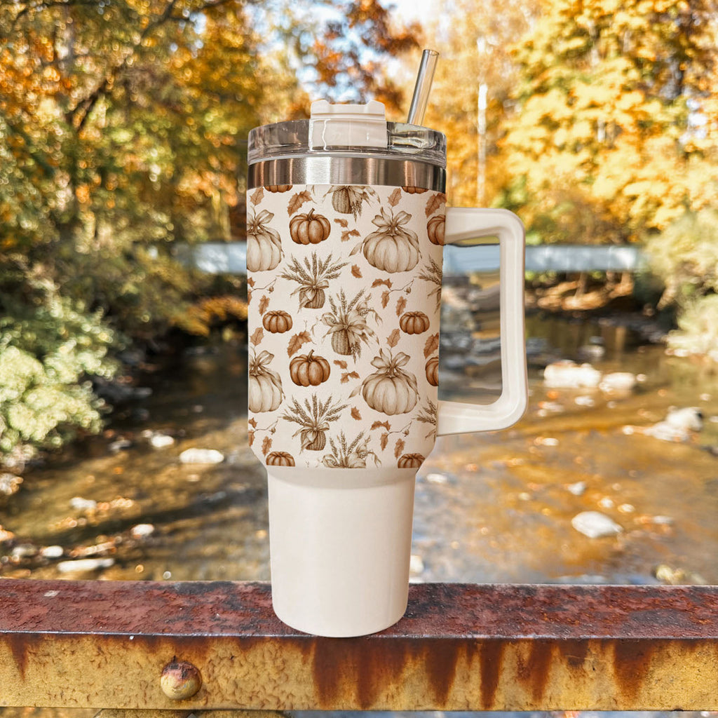 Rustic Pumpkins Insulated Tumbler — 40 oz