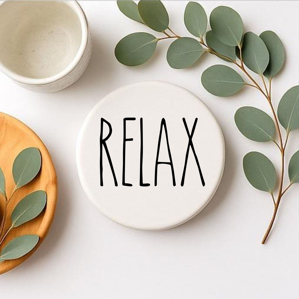 Minimalist Word Ceramic Coasters