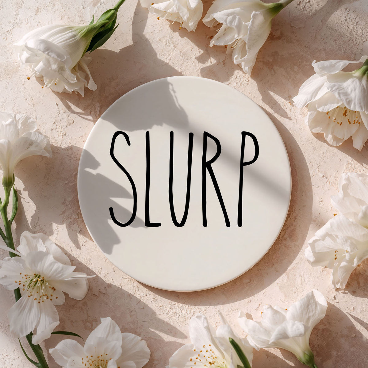 Minimalist Word Ceramic Coasters