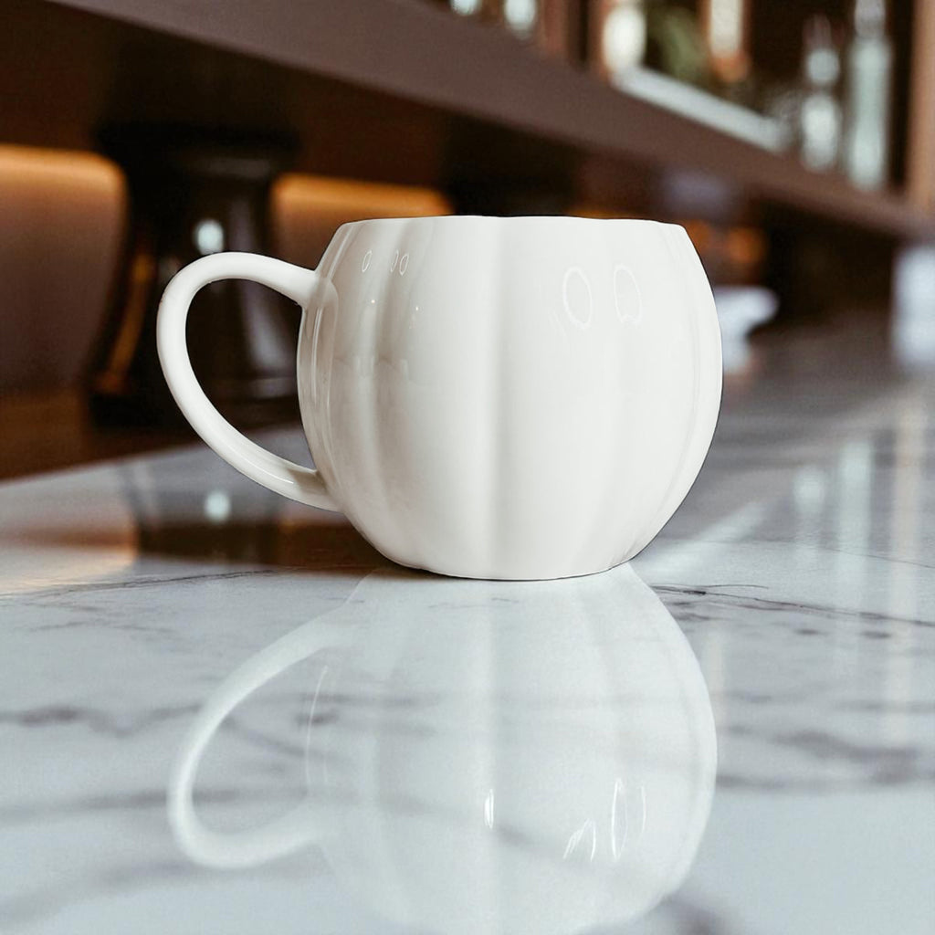 Pumpkin-Shaped Ceramic Mug — 16.8 oz