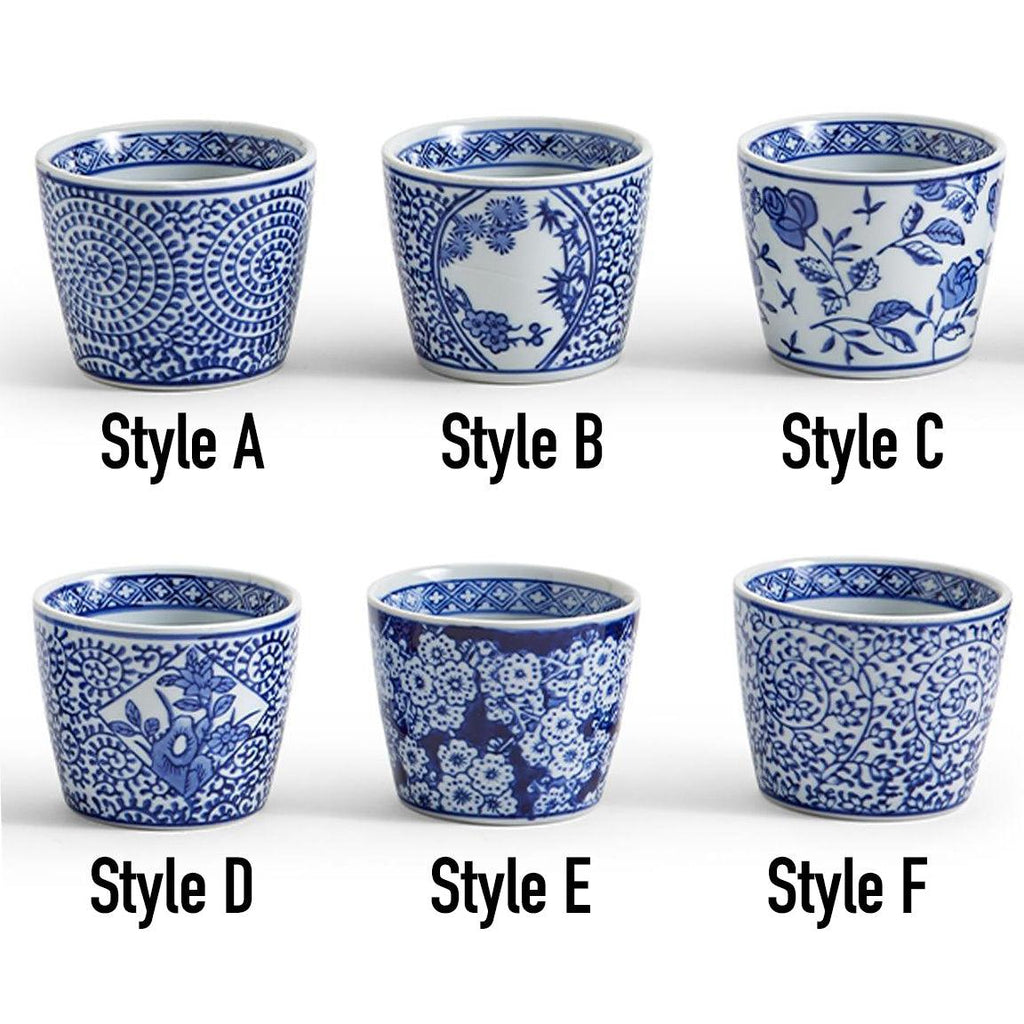 Mini Porcelain Cachepots — Blue & White Chinoiserie