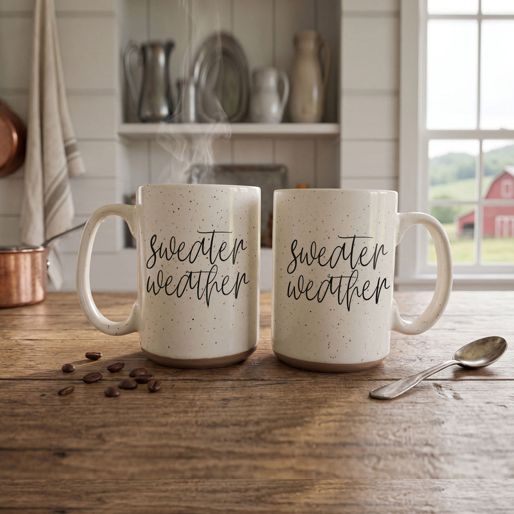 Sweater Weather Ceramic Mug — 16 oz