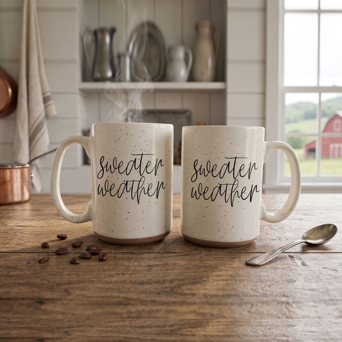 Sweater Weather Ceramic Mug — 16 oz