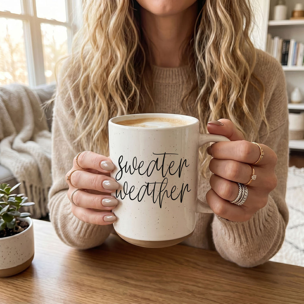 Sweater Weather Ceramic Mug — 16 oz