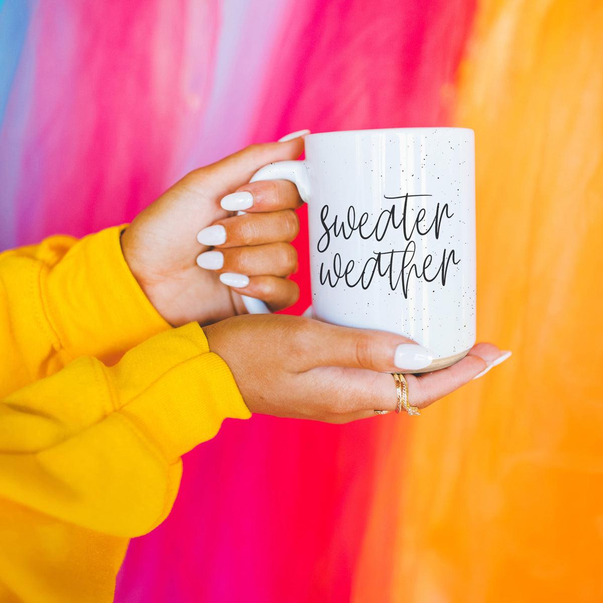 Sweater Weather Ceramic Mug — 16 oz