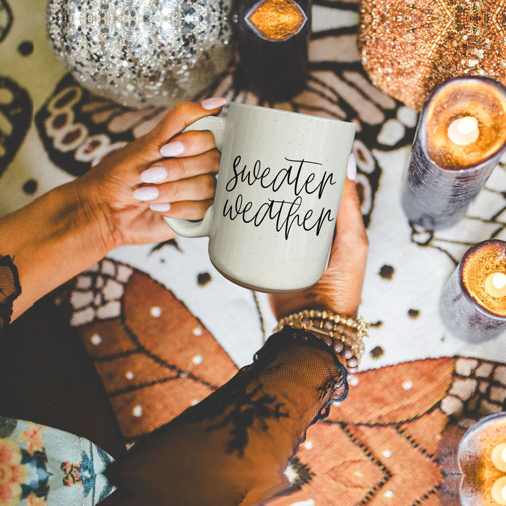 Sweater Weather Ceramic Mug — 16 oz
