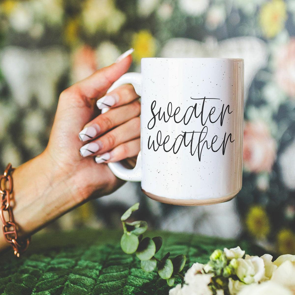Sweater Weather Ceramic Mug — 16 oz