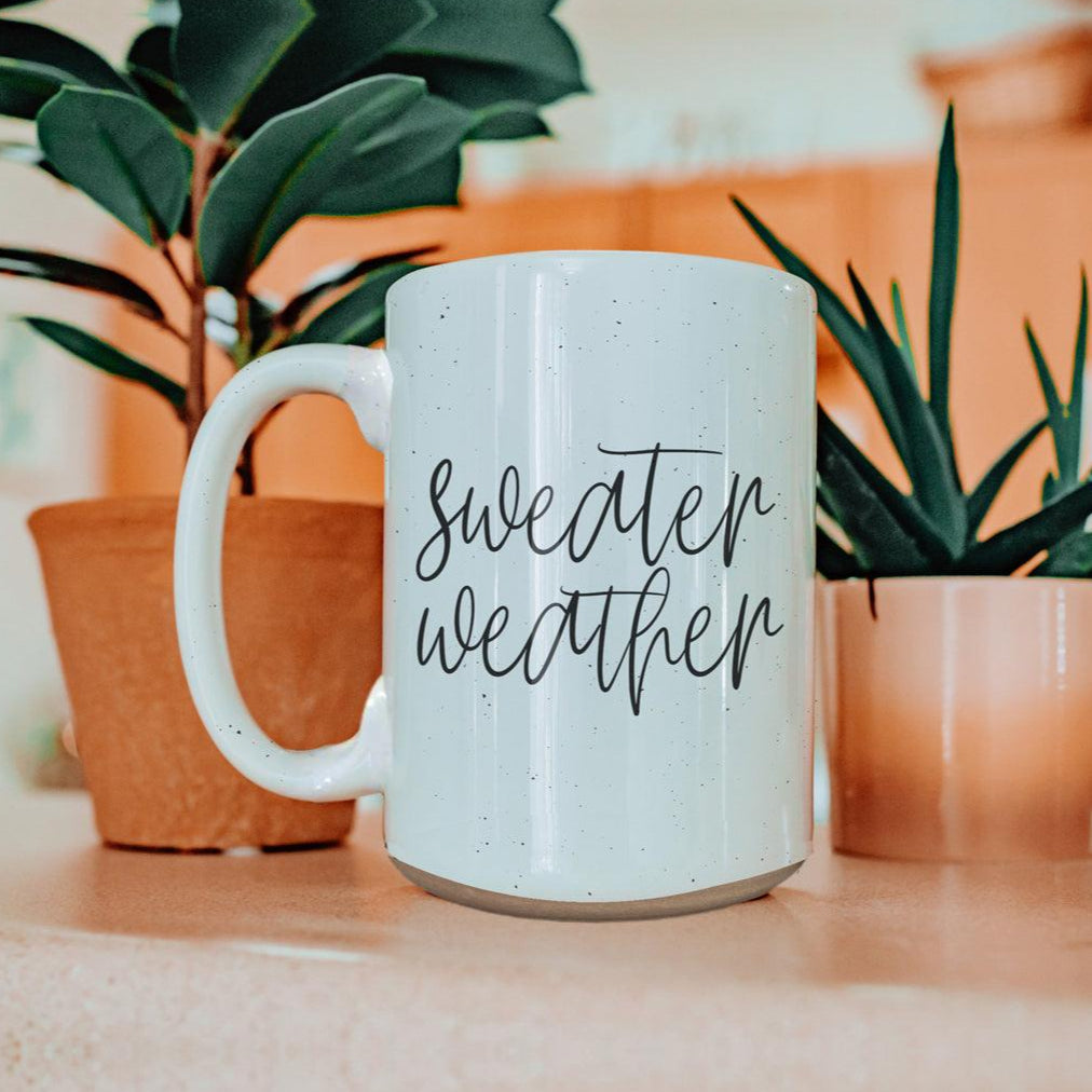 Sweater Weather Ceramic Mug — 16 oz