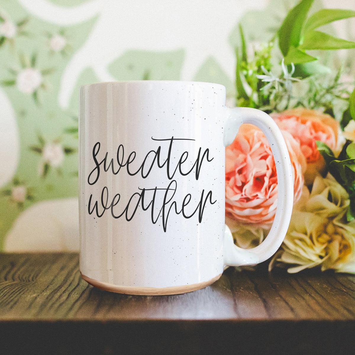 Sweater Weather Ceramic Mug — 16 oz