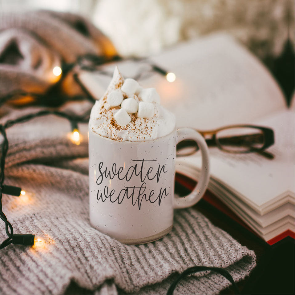 Sweater Weather Ceramic Mug — 16 oz