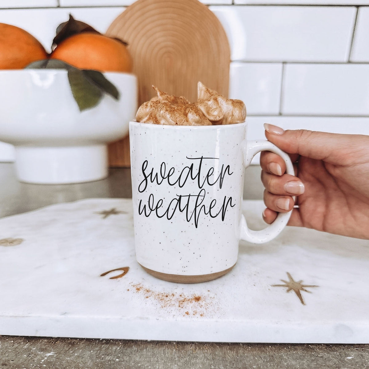 Sweater Weather Ceramic Mug — 16 oz
