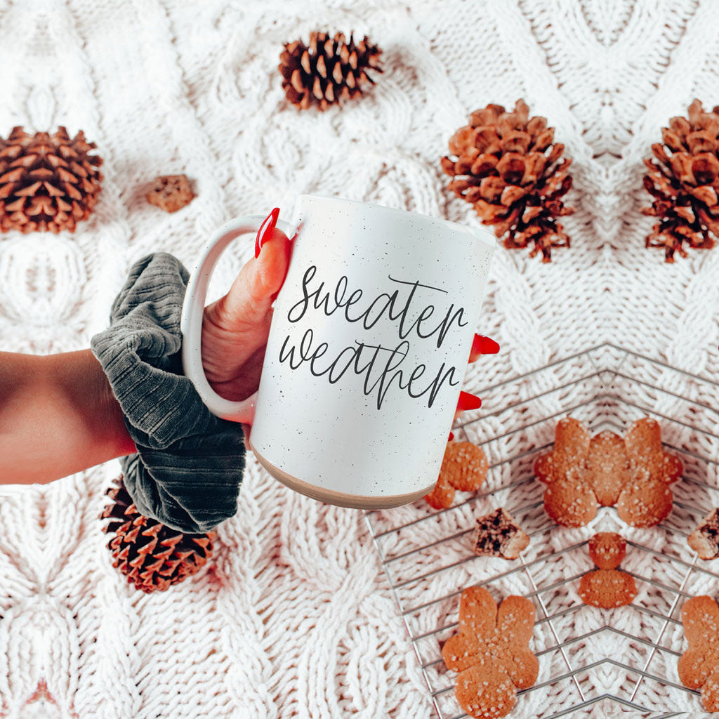 Sweater Weather Ceramic Mug — 16 oz