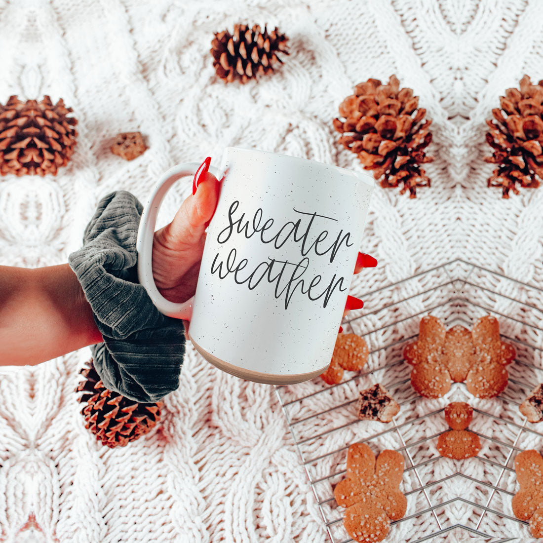Sweater Weather Ceramic Mug — 16 oz