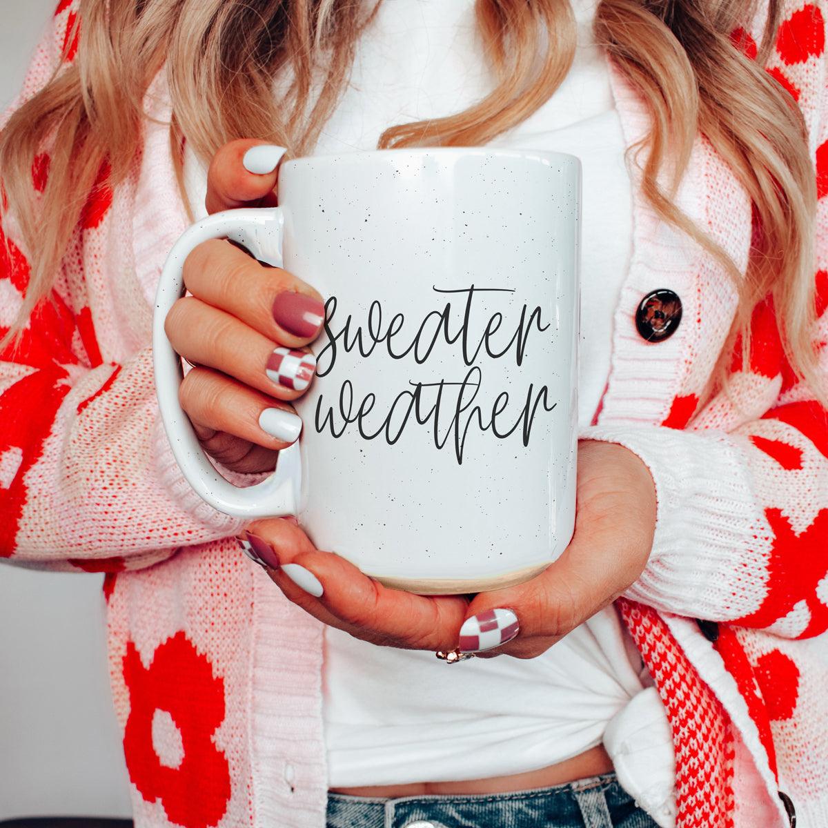 Sweater Weather Ceramic Mug — 16 oz