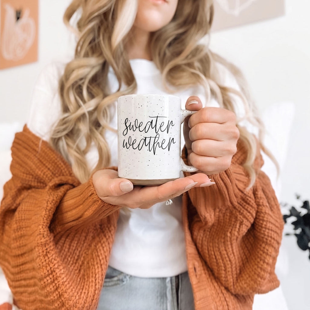 Sweater Weather Ceramic Mug — 16 oz
