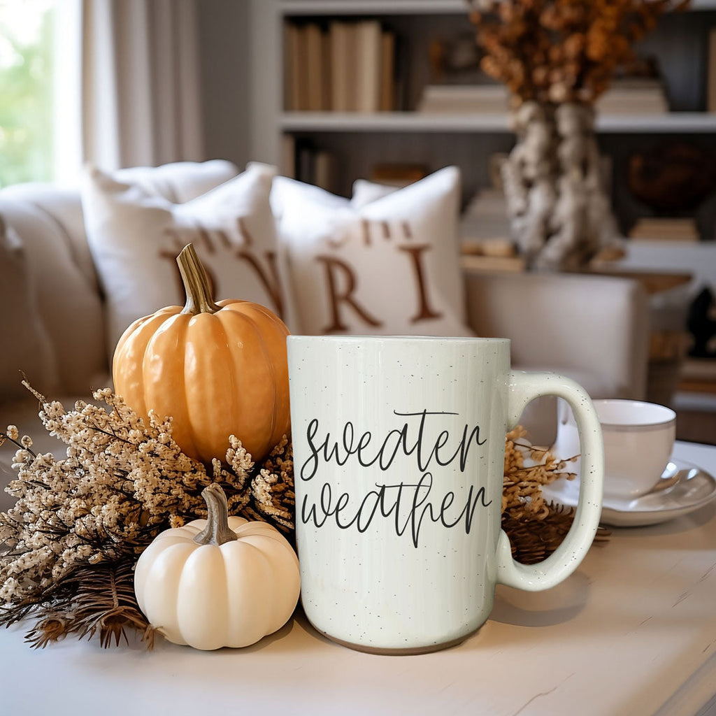 Sweater Weather Ceramic Mug — 16 oz