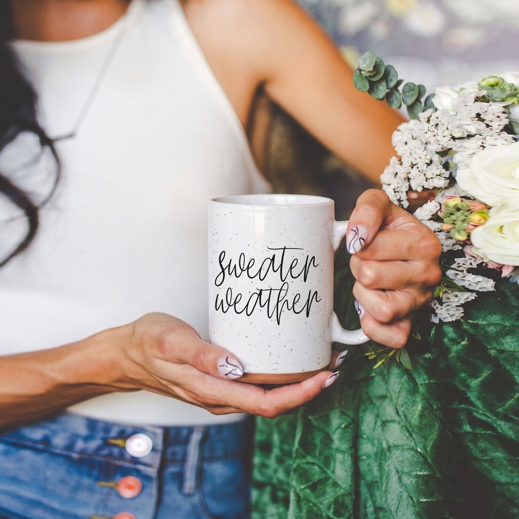 Sweater Weather Ceramic Mug — 16 oz