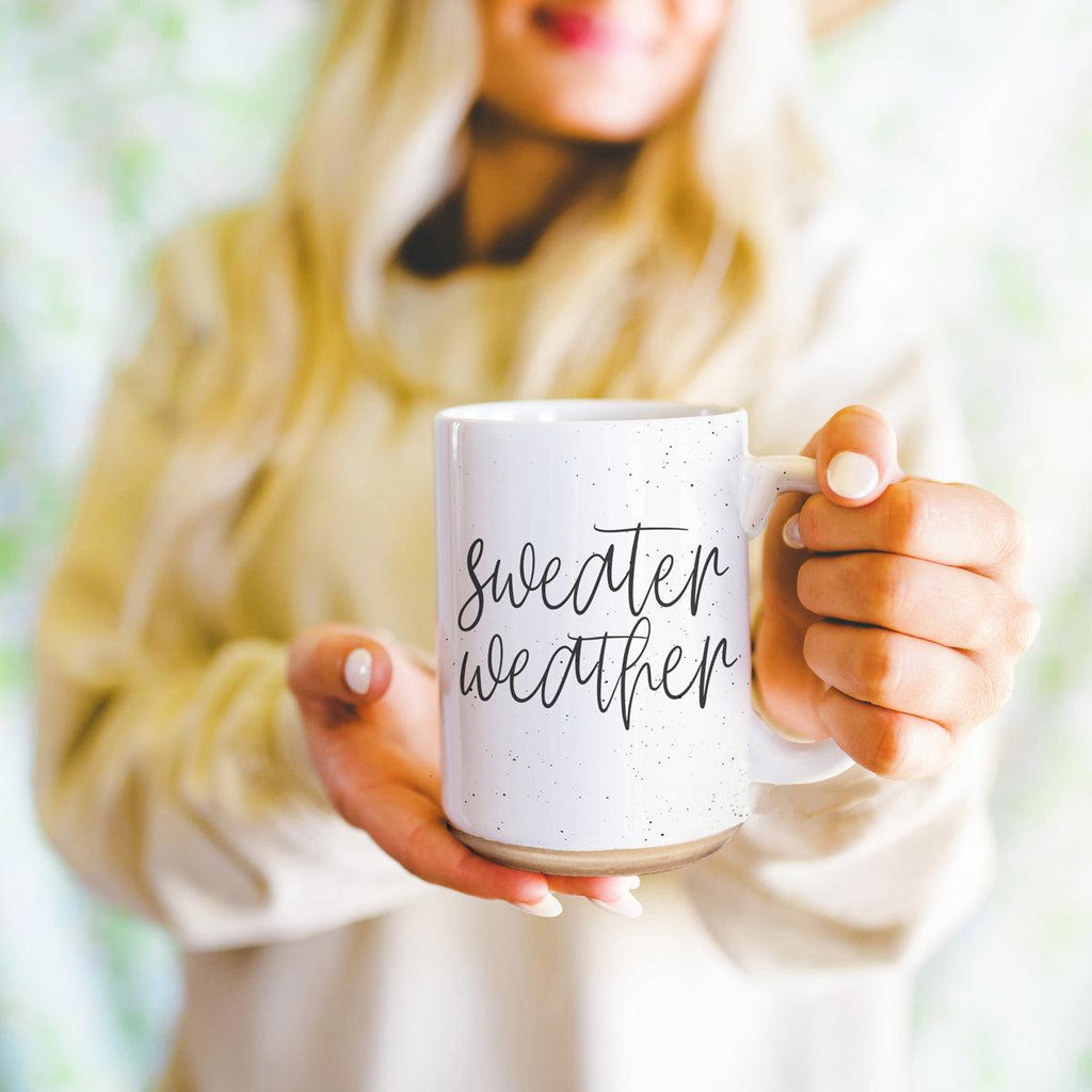 Sweater Weather Ceramic Mug — 16 oz