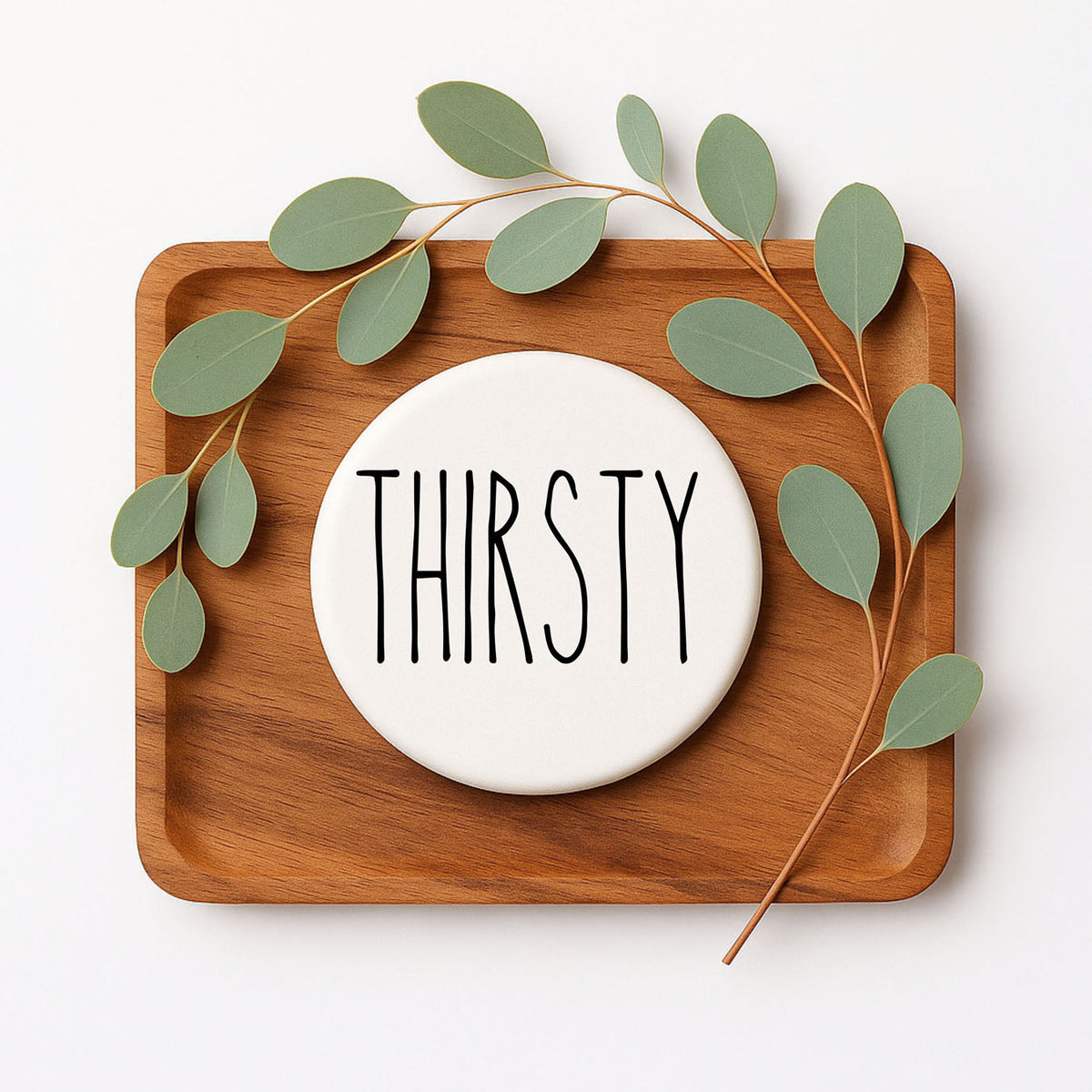 Minimalist Word Ceramic Coasters