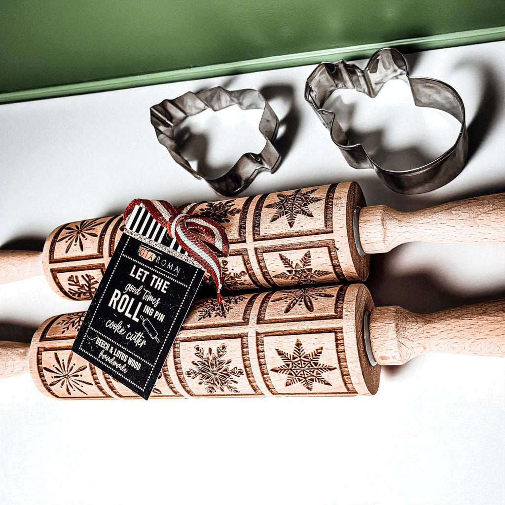 Christmas Embossed Rolling Pin — Choice of Design