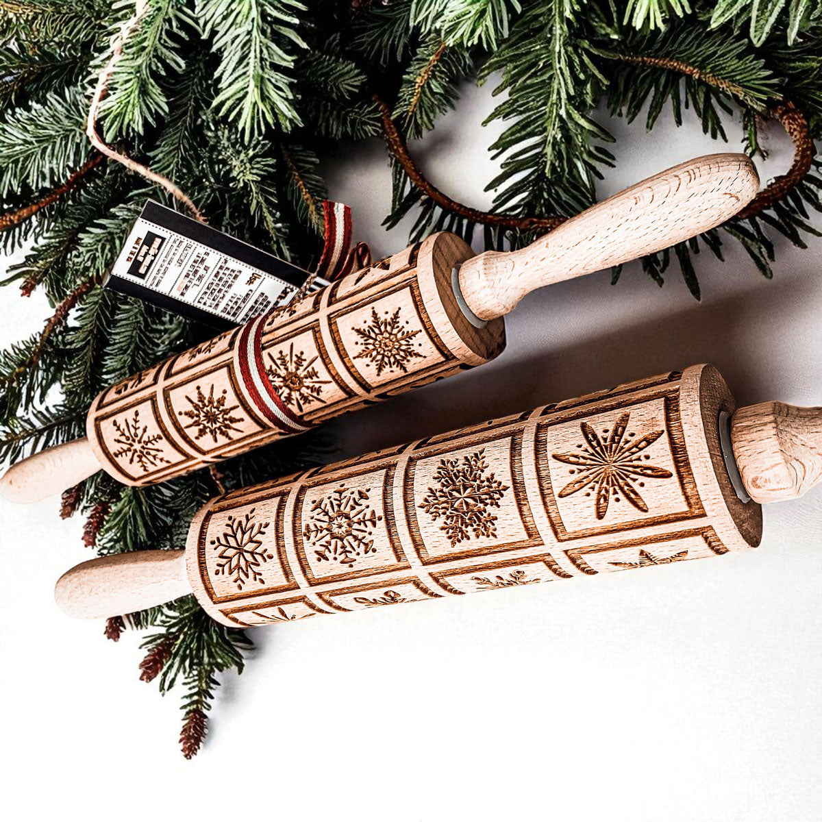 Christmas Embossed Rolling Pin — Choice of Design