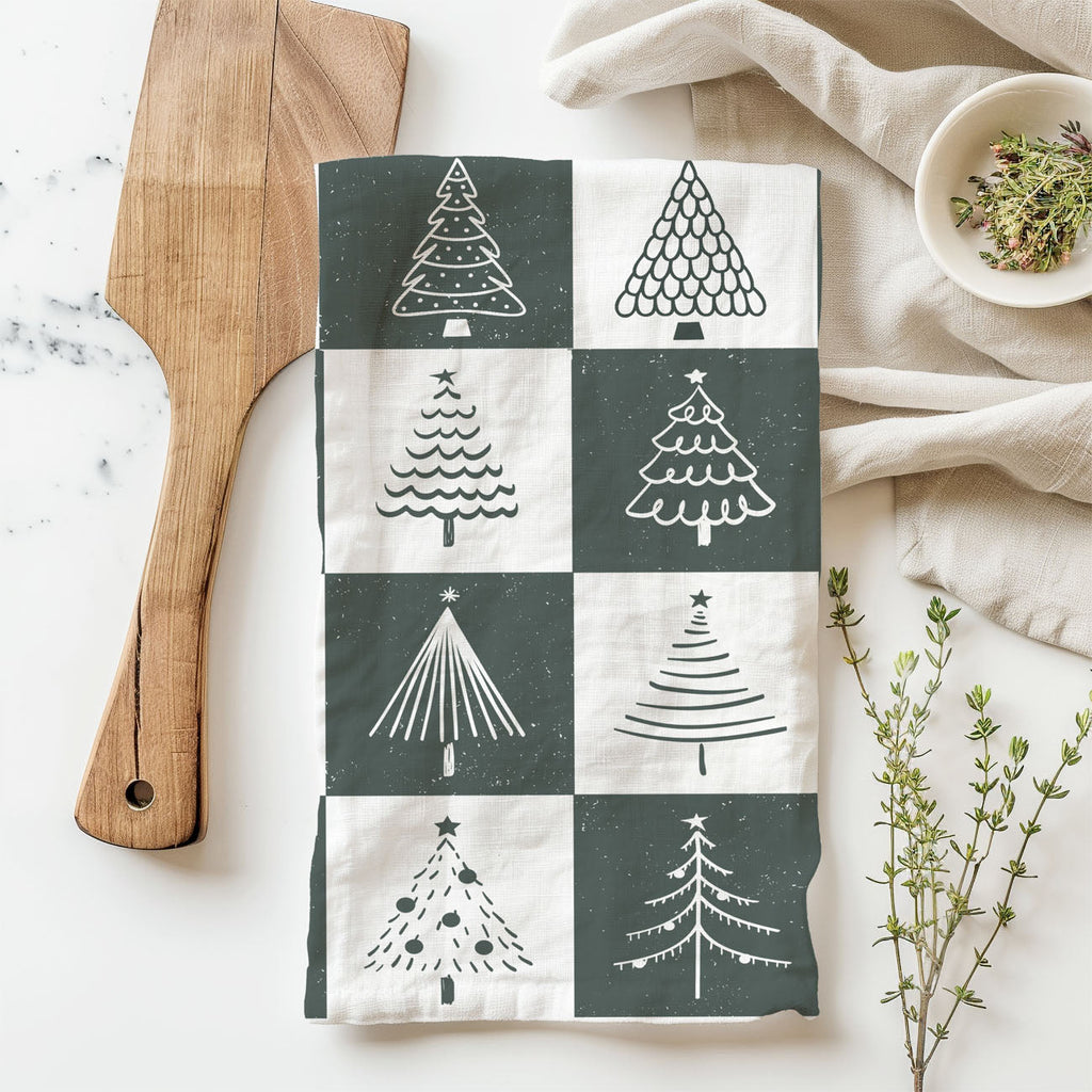 Christmas Flour Sack Kitchen Towel — Choice of Holiday Design