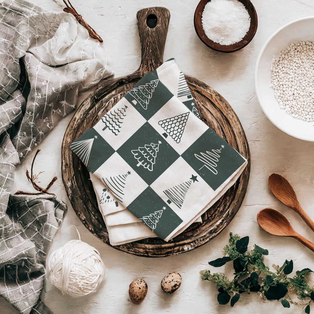 Christmas Flour Sack Kitchen Towel — Choice of Holiday Design