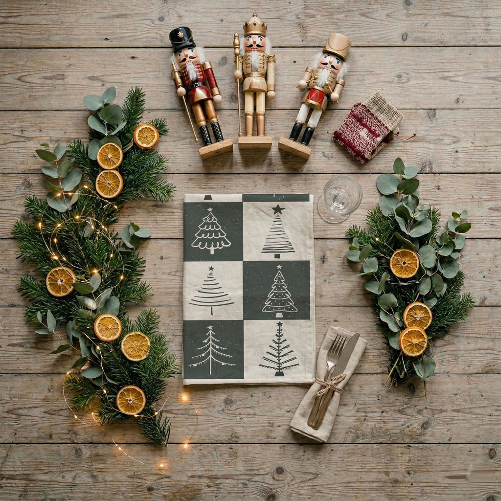 Christmas Flour Sack Kitchen Towel — Choice of Holiday Design