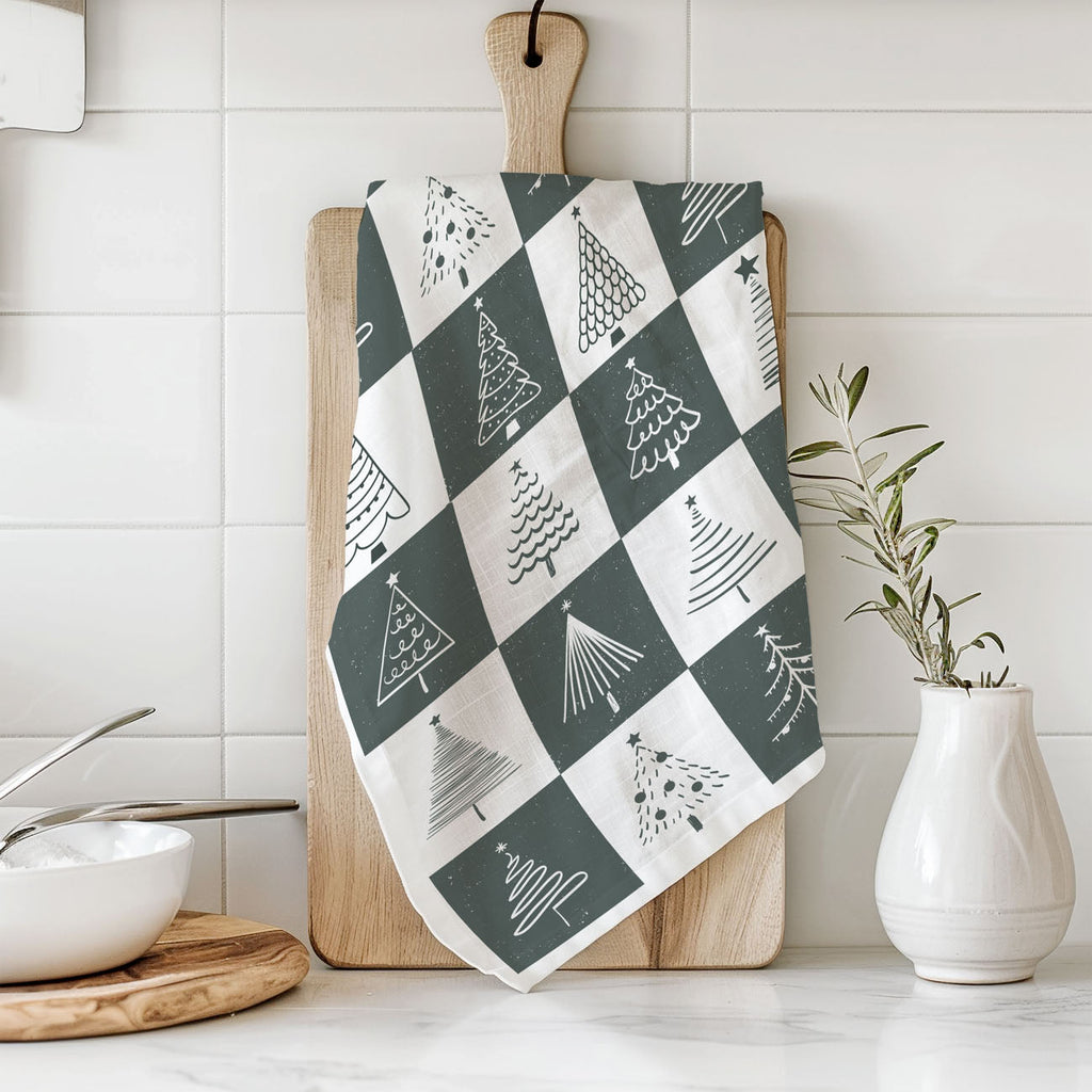 Christmas Flour Sack Kitchen Towel — Choice of Holiday Design