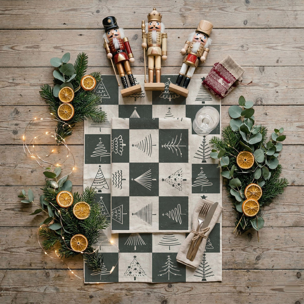 Christmas Flour Sack Kitchen Towel — Choice of Holiday Design