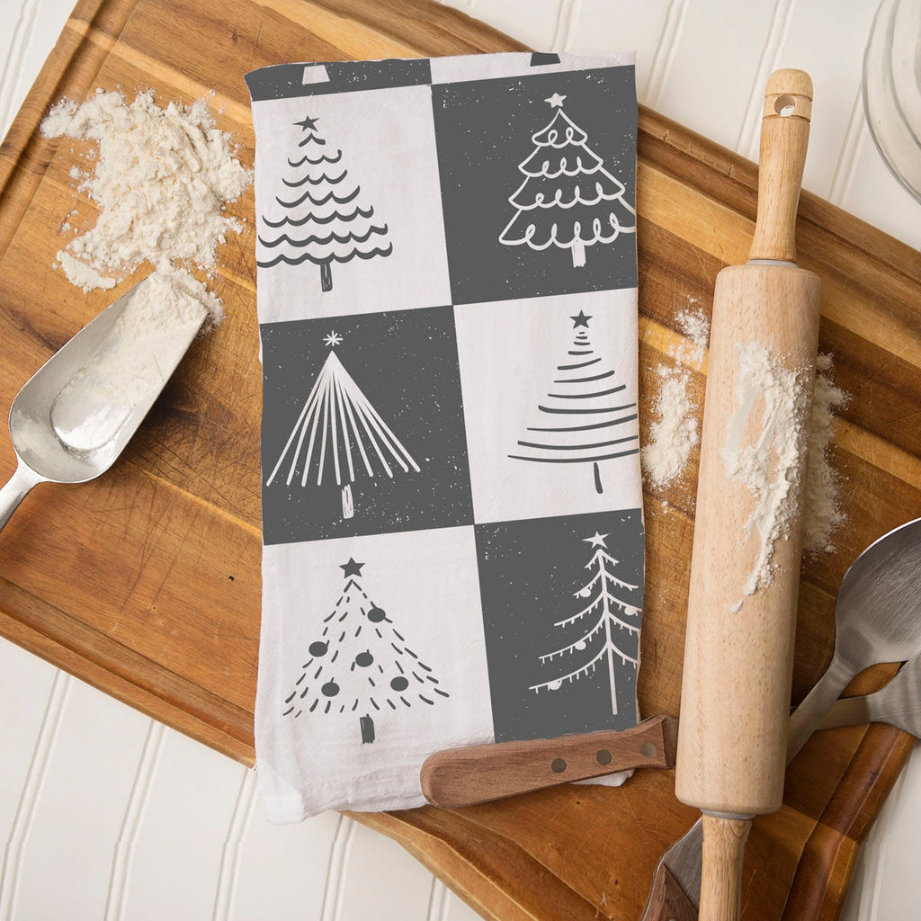 Christmas Flour Sack Kitchen Towel — Choice of Holiday Design